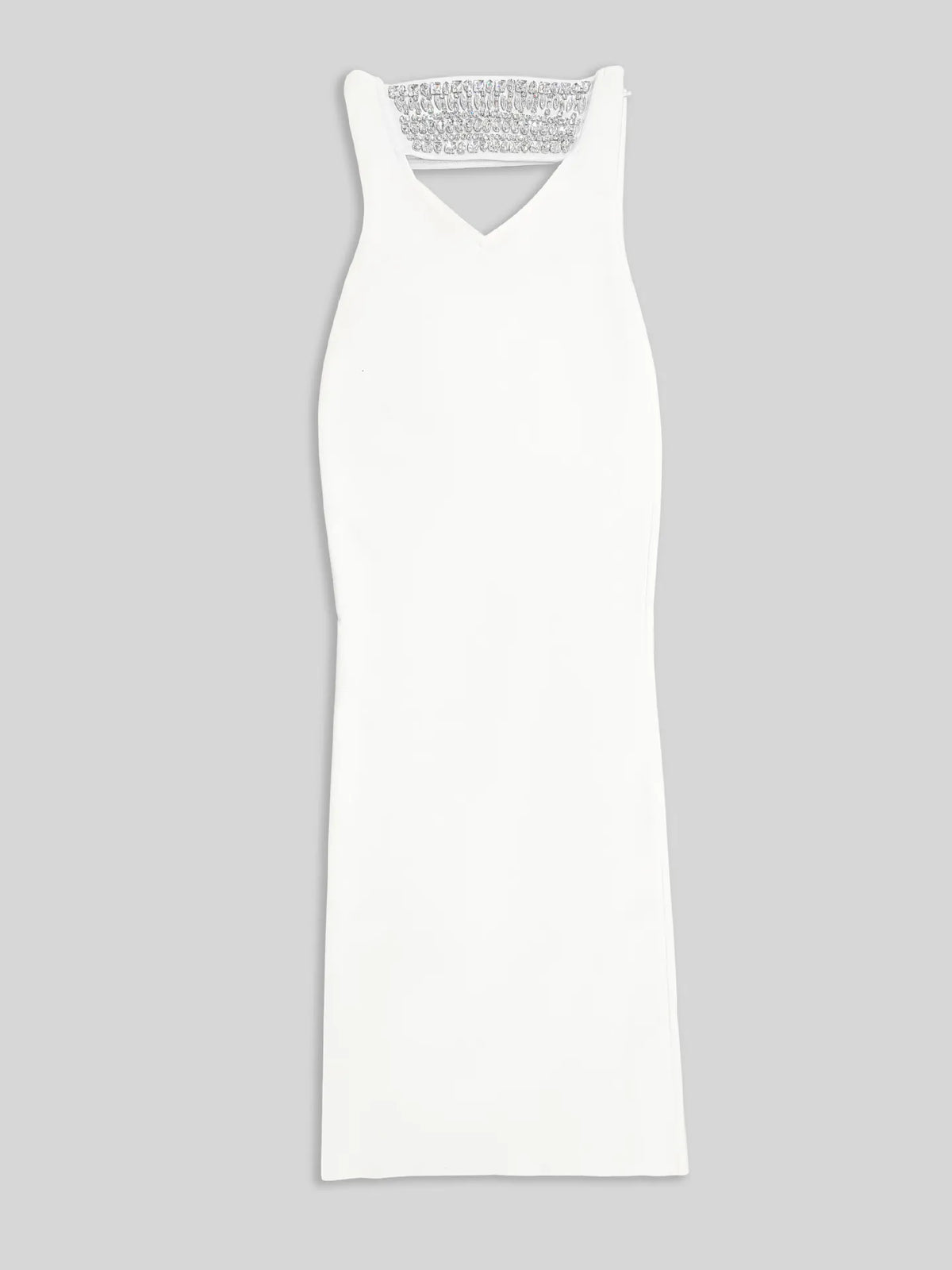 Allure Backless Cutout Diamond Maxi Dress
