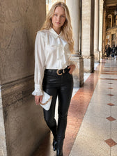 Ruffle Layered Long Sleeve Blouse