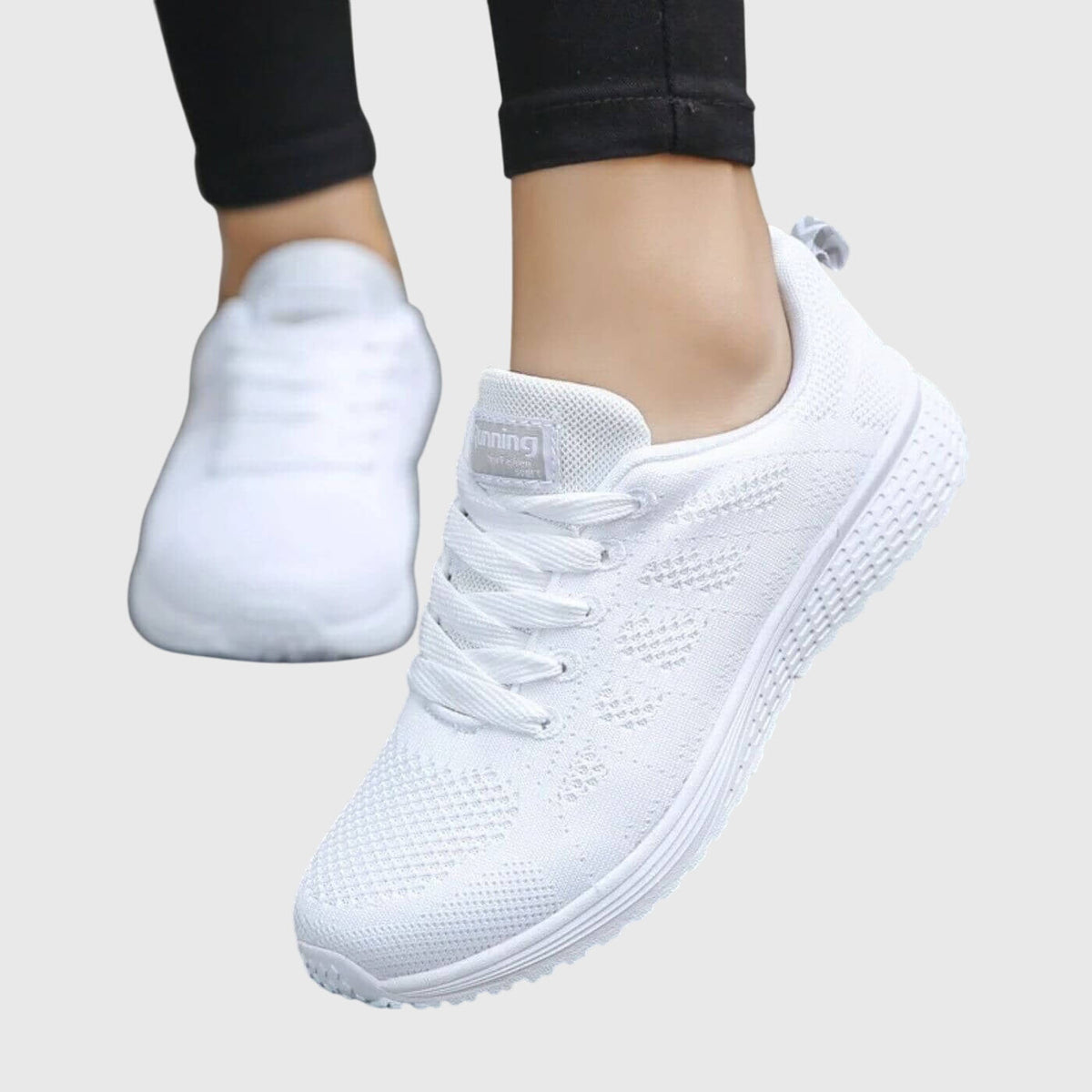 Lace Up Mesh Low Top Running Sneakers