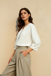 Linen French Casual Blouse