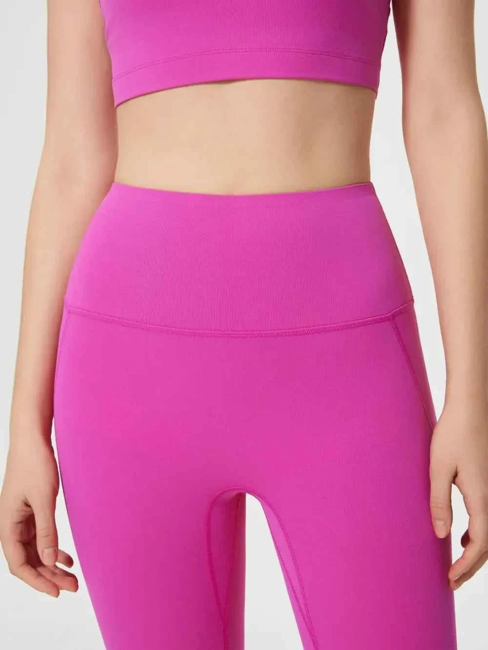 High Waist Wide Waistband Ankle Length Active Leggings 23