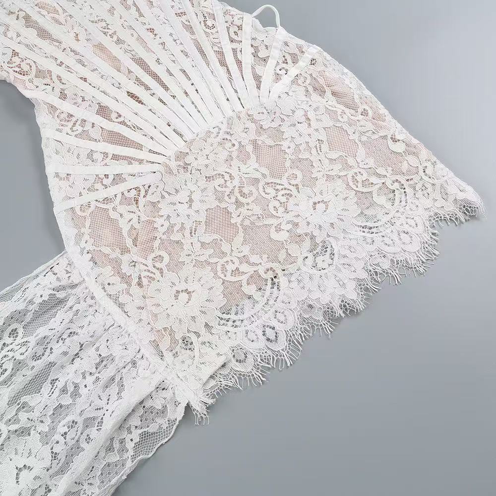 Lace Strapless Corset Mini Dress 8