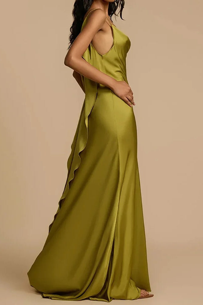 Chic Sleeveless Deep Backless Maxi Dress