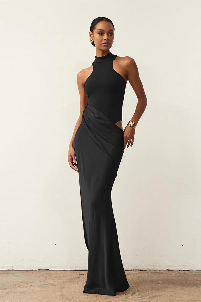 Cutout Sleeveless Slim Fit Maxi Dress