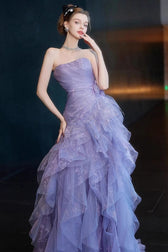 Strapless Tulle Ball Gown Prom Dress