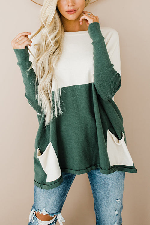 Get Comfortable Double Pocket Sweater