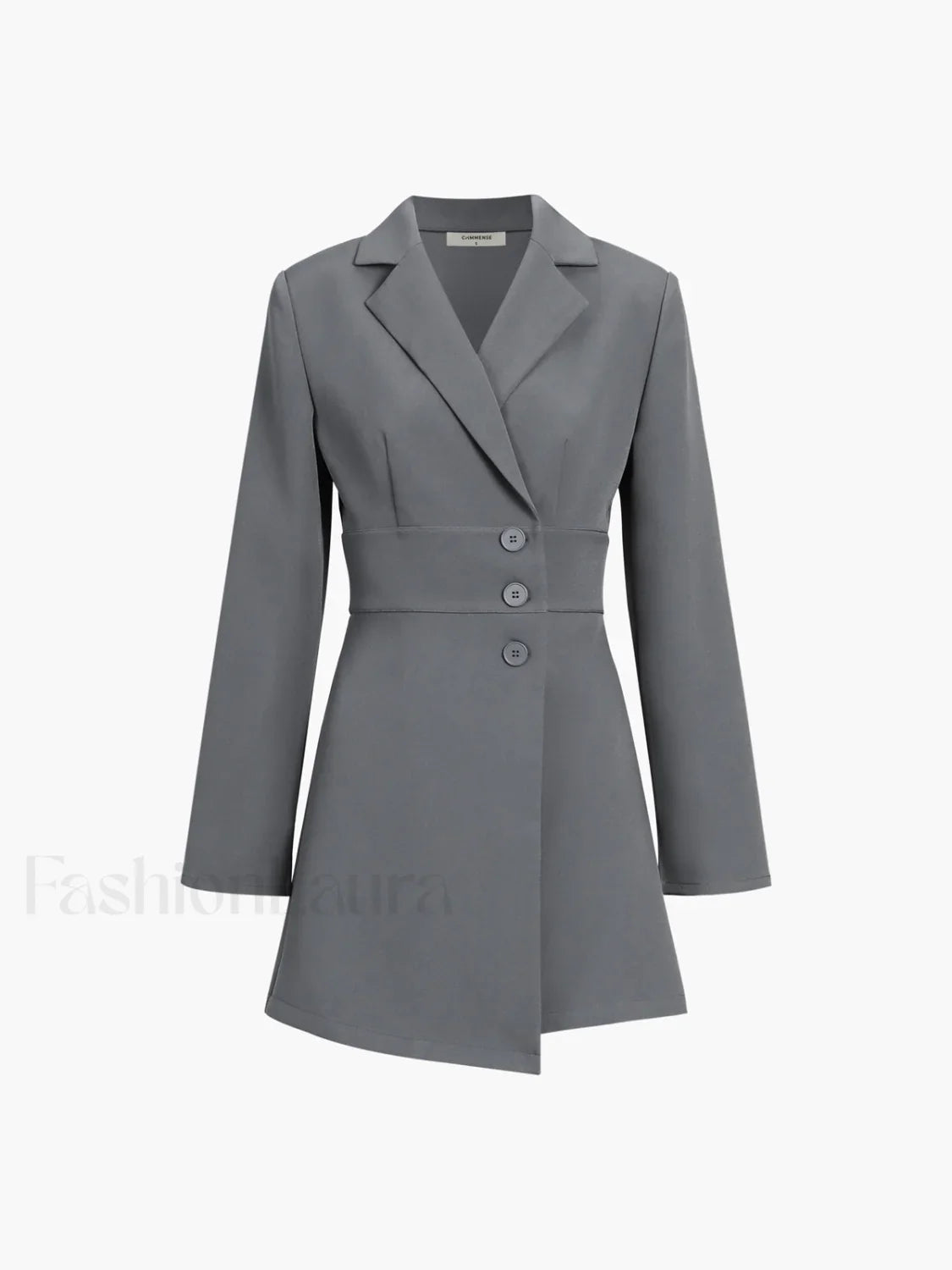 First Choice Blazer Trendy Long Sleeve Short Dress Grey / XS Dresses