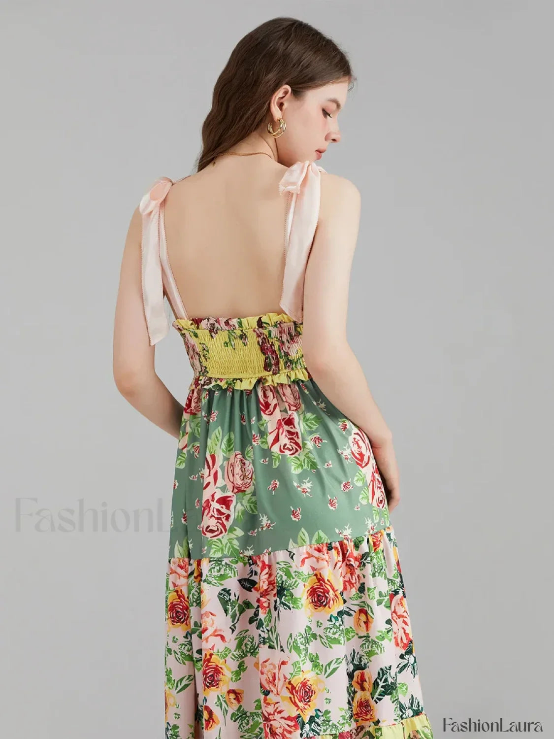 Floral Cami Straps Boho Dress