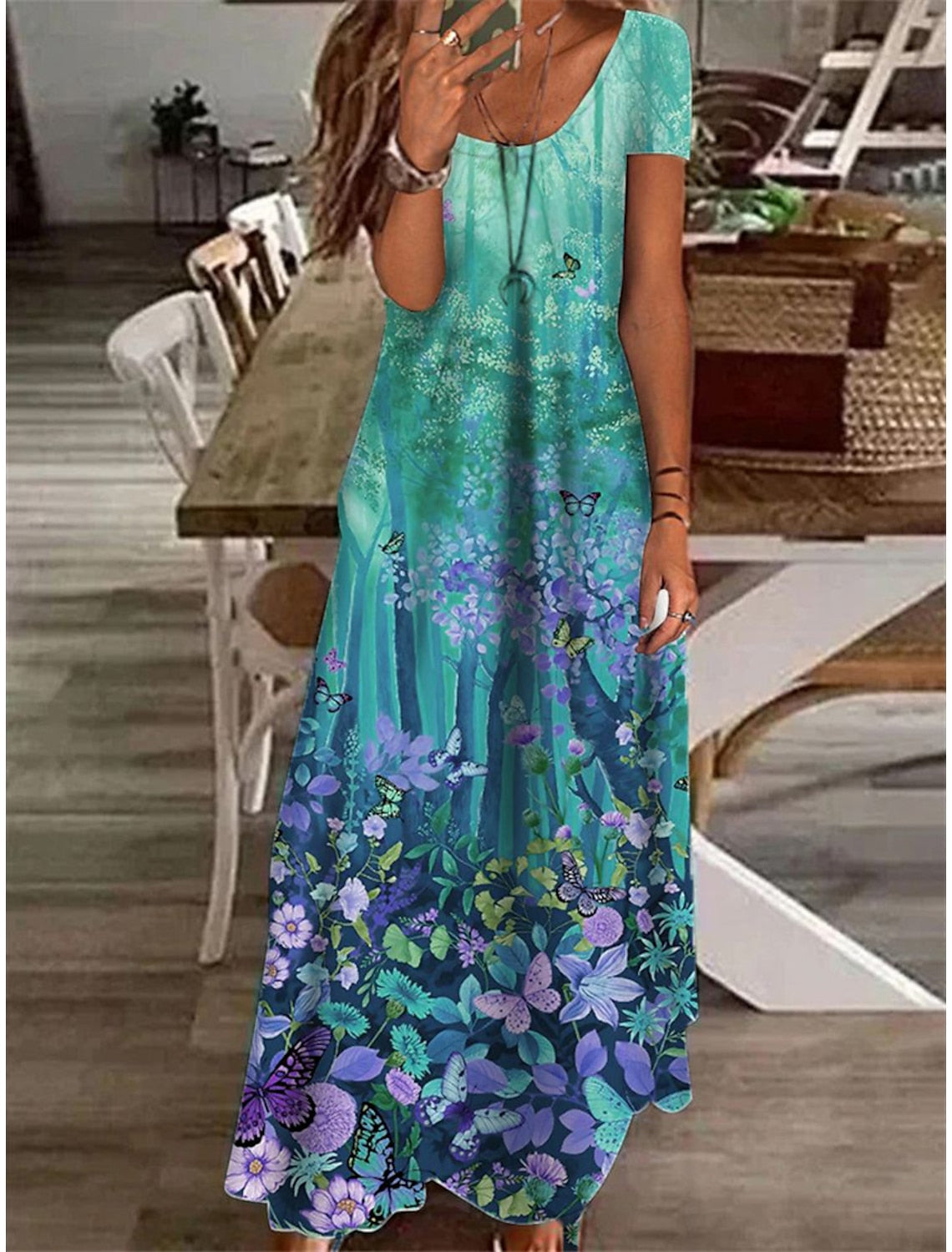 Sara Exclusive Floral Maxi Dress for Women Perfect for Summer Designer Edit