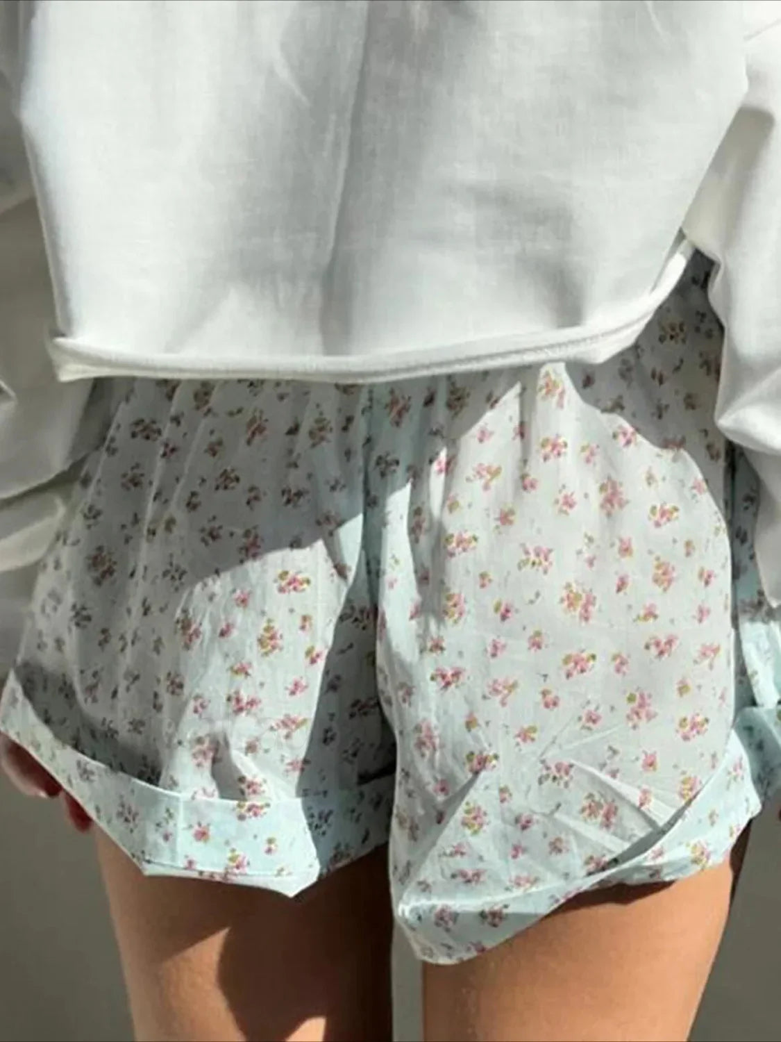 Floral Patchwork Holiday Shorts Short