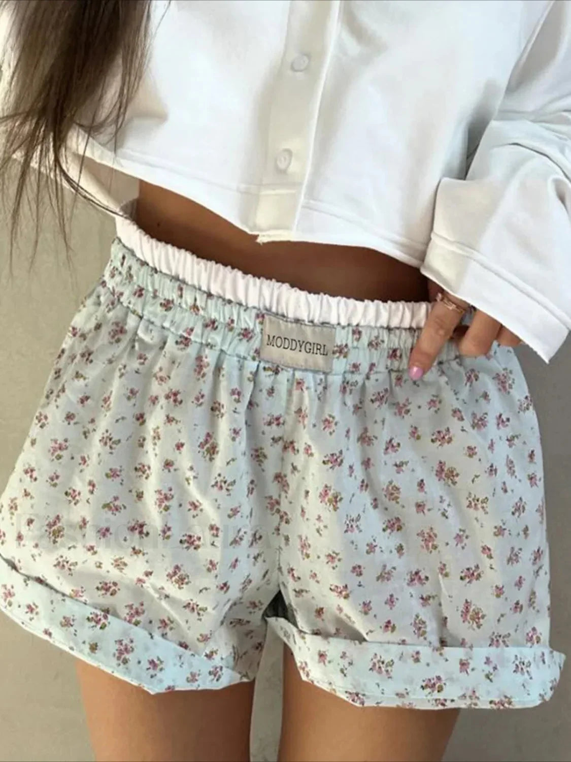 Floral Patchwork Holiday Shorts Short
