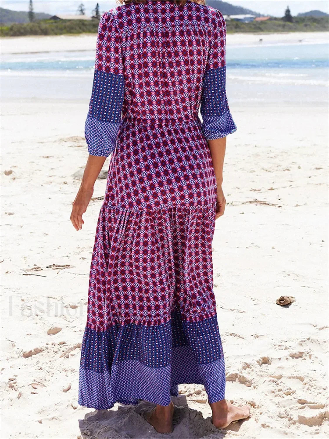 Floral Split Deep V Maxi Dress