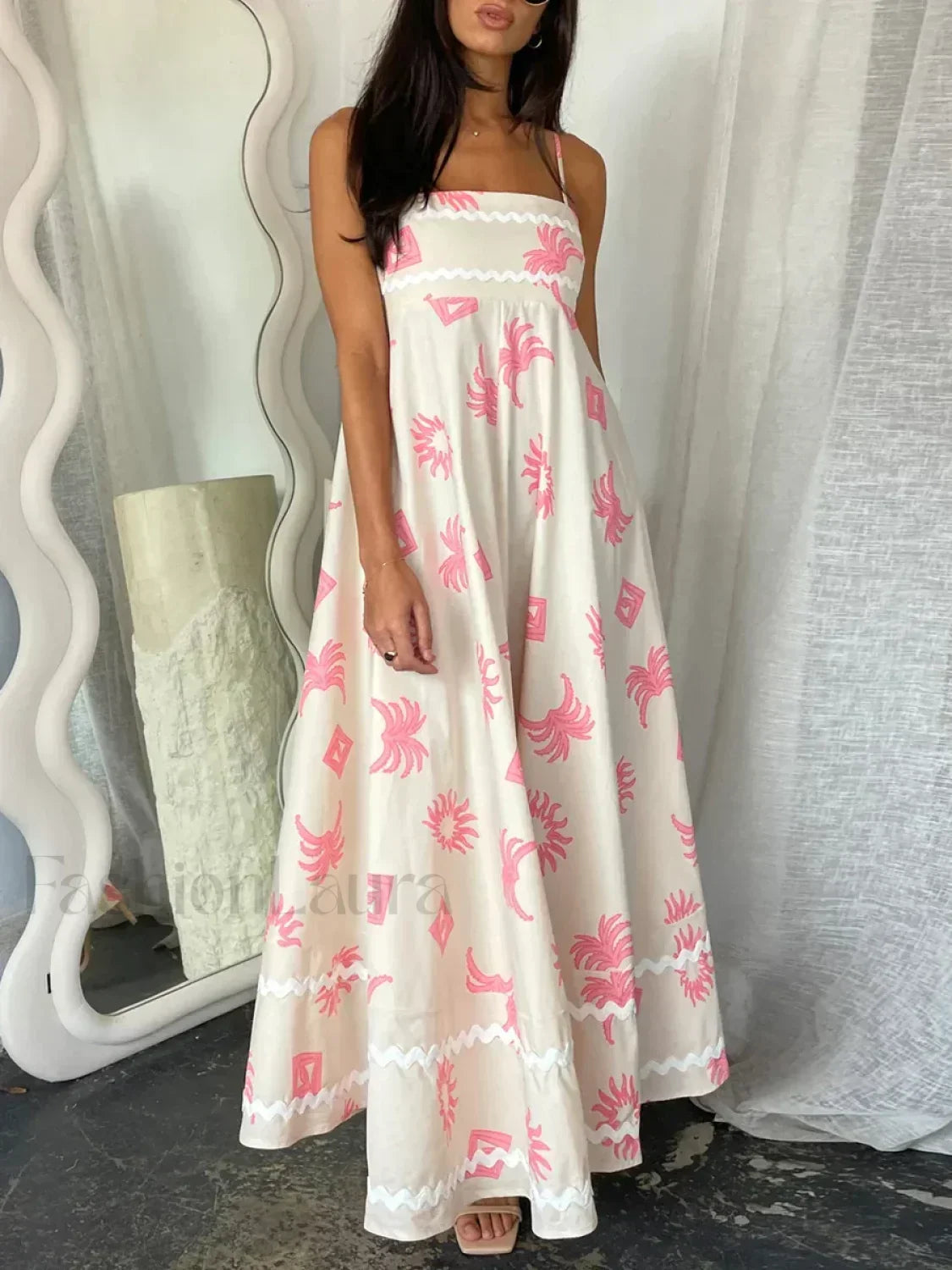 Floral Sun Print Maxi Dress