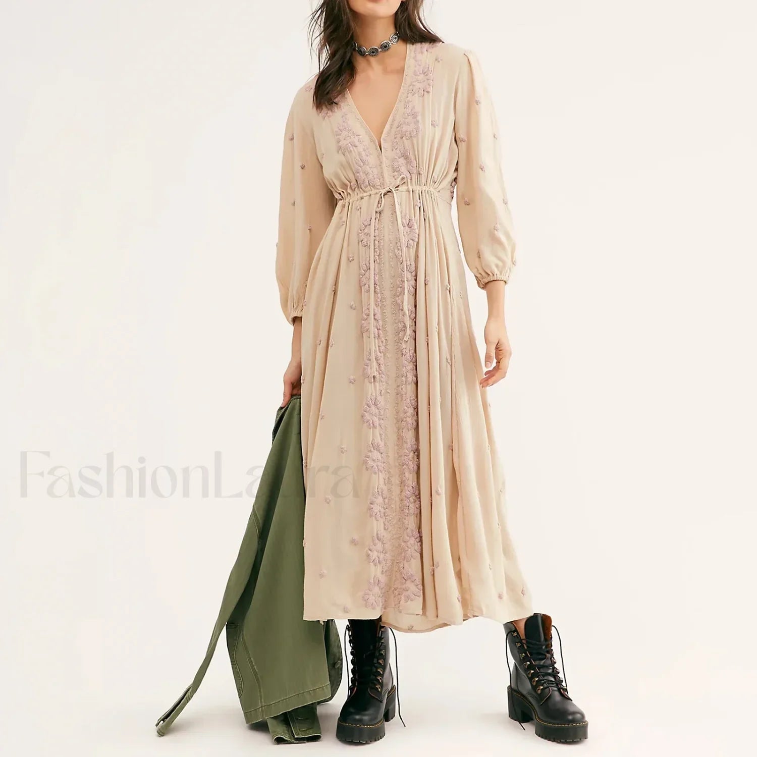 Floral Swing Maxi Boho Dress