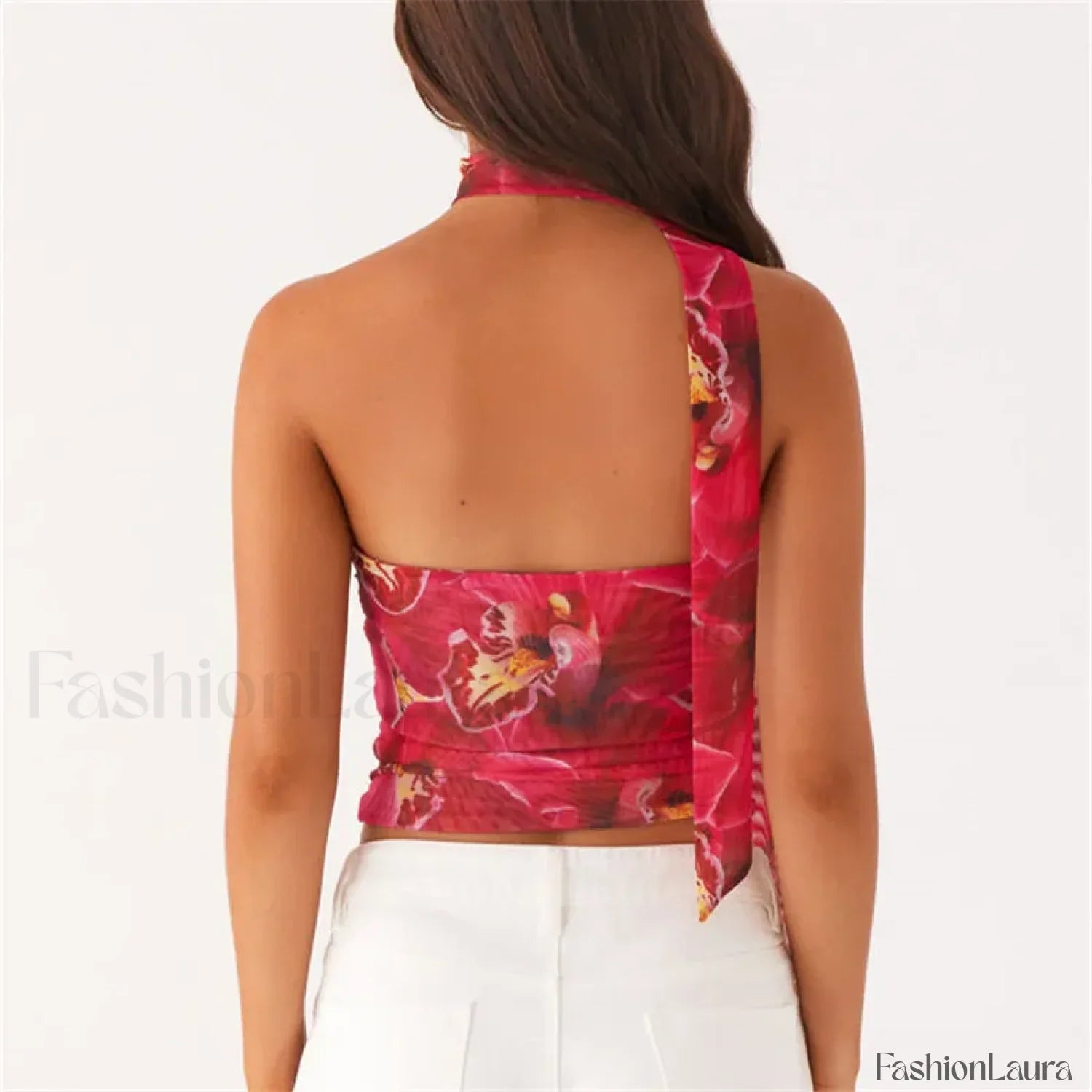 Floral Tube Strapless Crop Top
