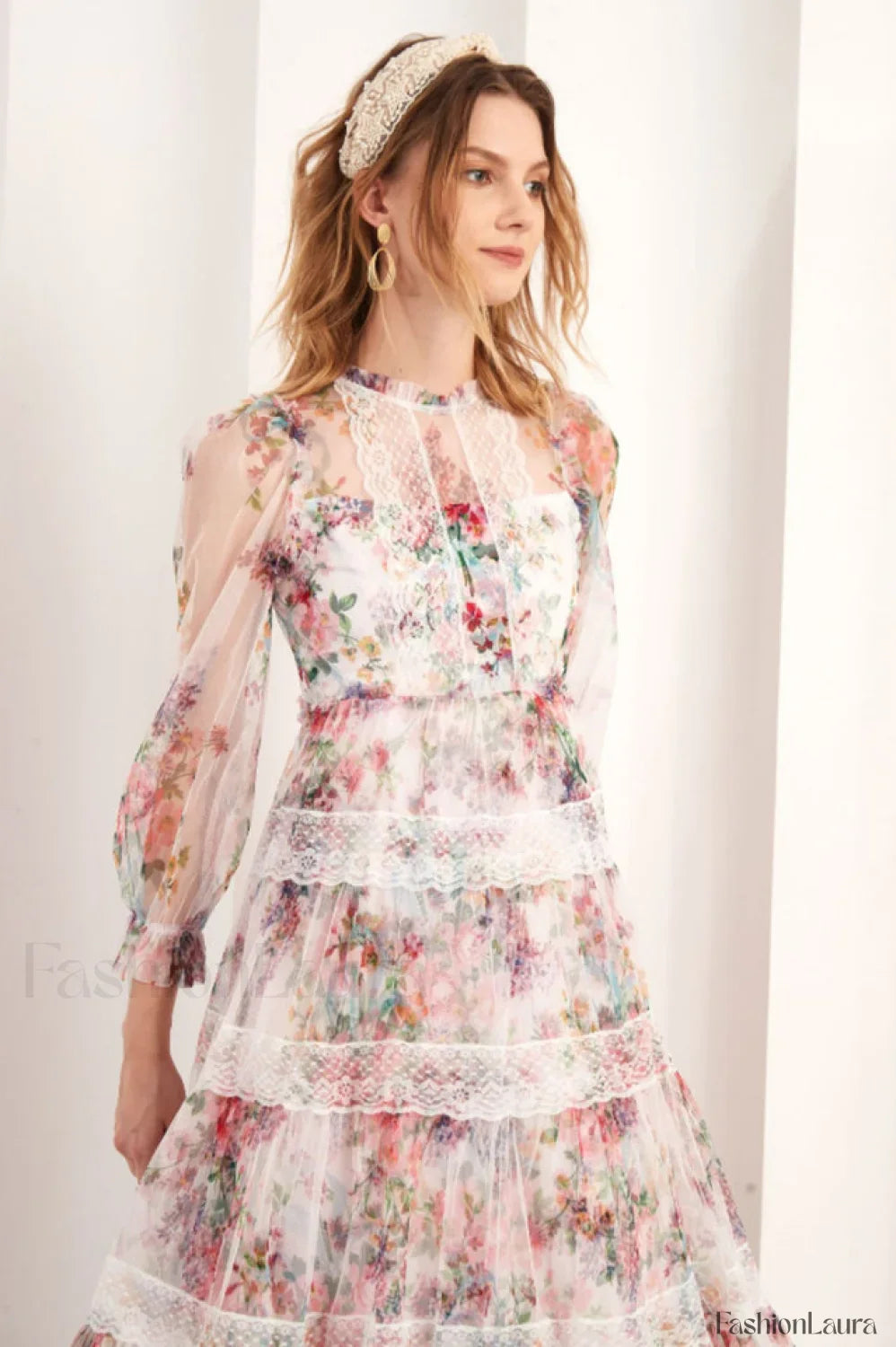 Floral Wonder Stylish Midi Dress