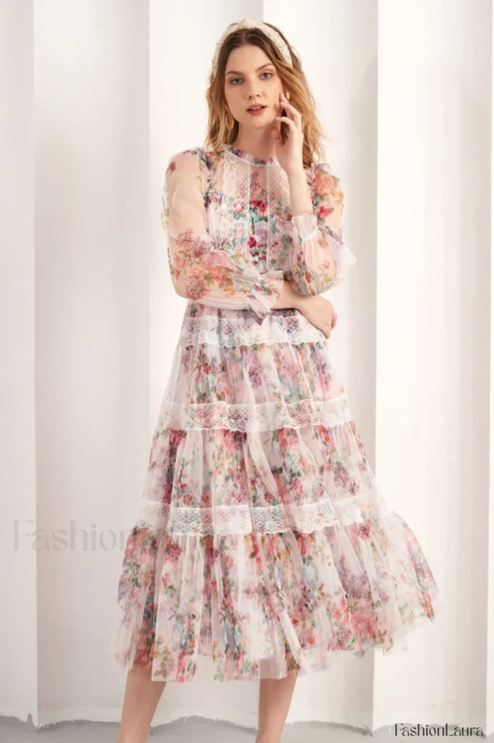 Floral Wonder Stylish Midi Dress