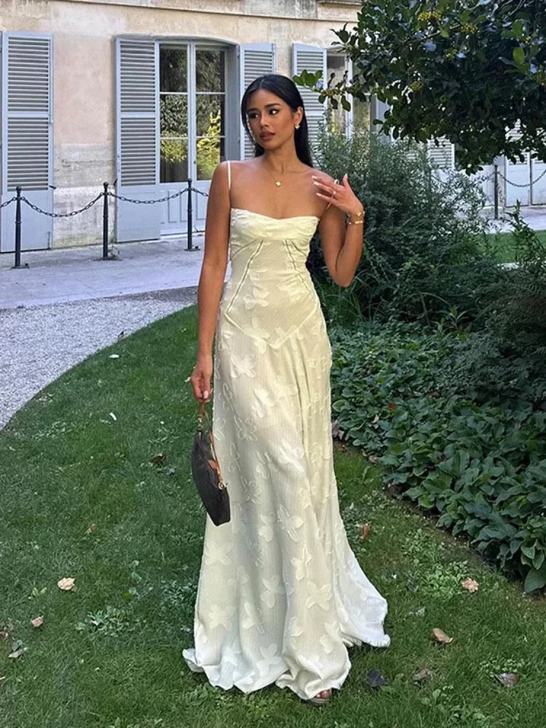 Floral Wrap Spaghetti Maxi Dress