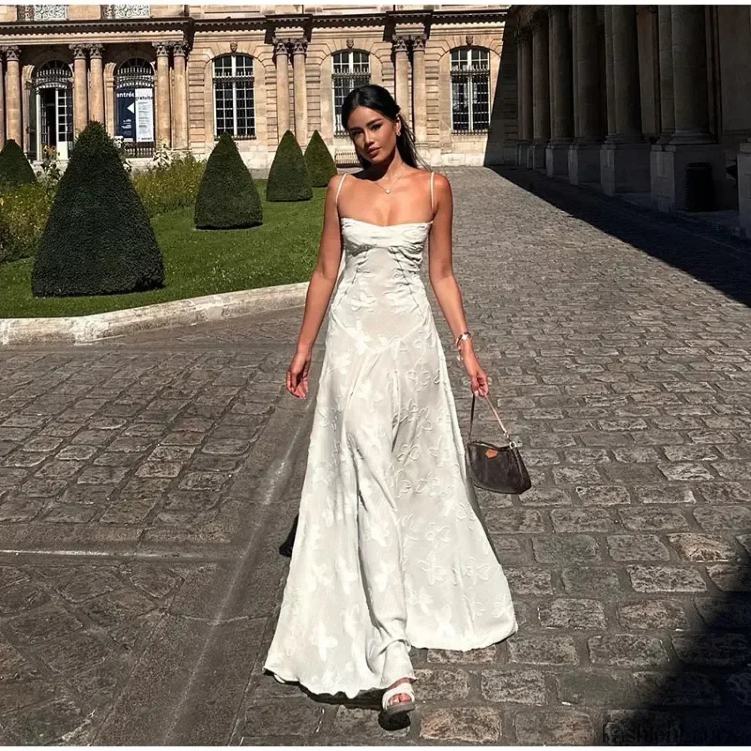 Floral Wrap Spaghetti Maxi Dress