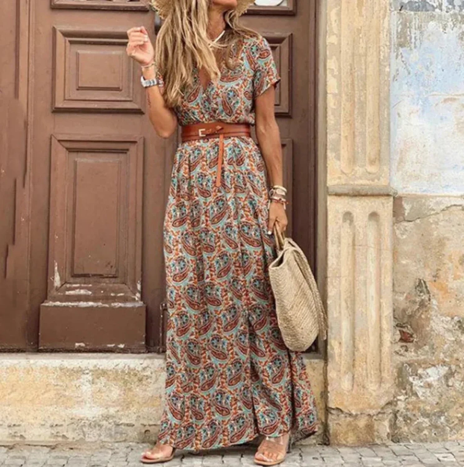 Floral Y2K Maxi Boho Dress