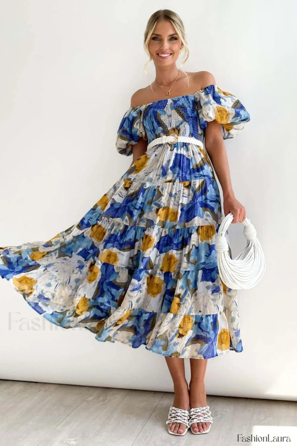 Flossy Elegant Midi Dress S / 8#