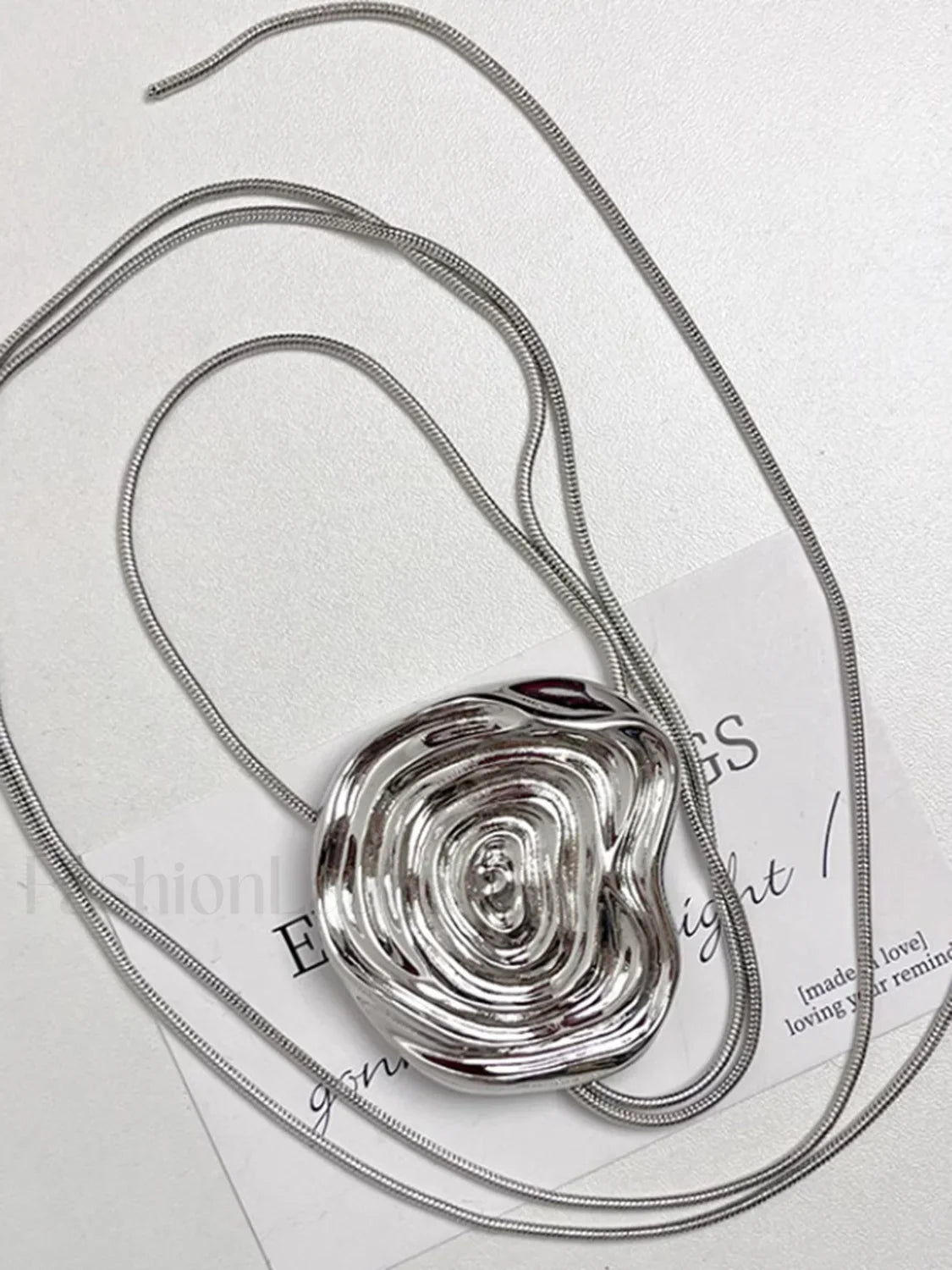 Flower Decor Graceful Drawstring Necklace