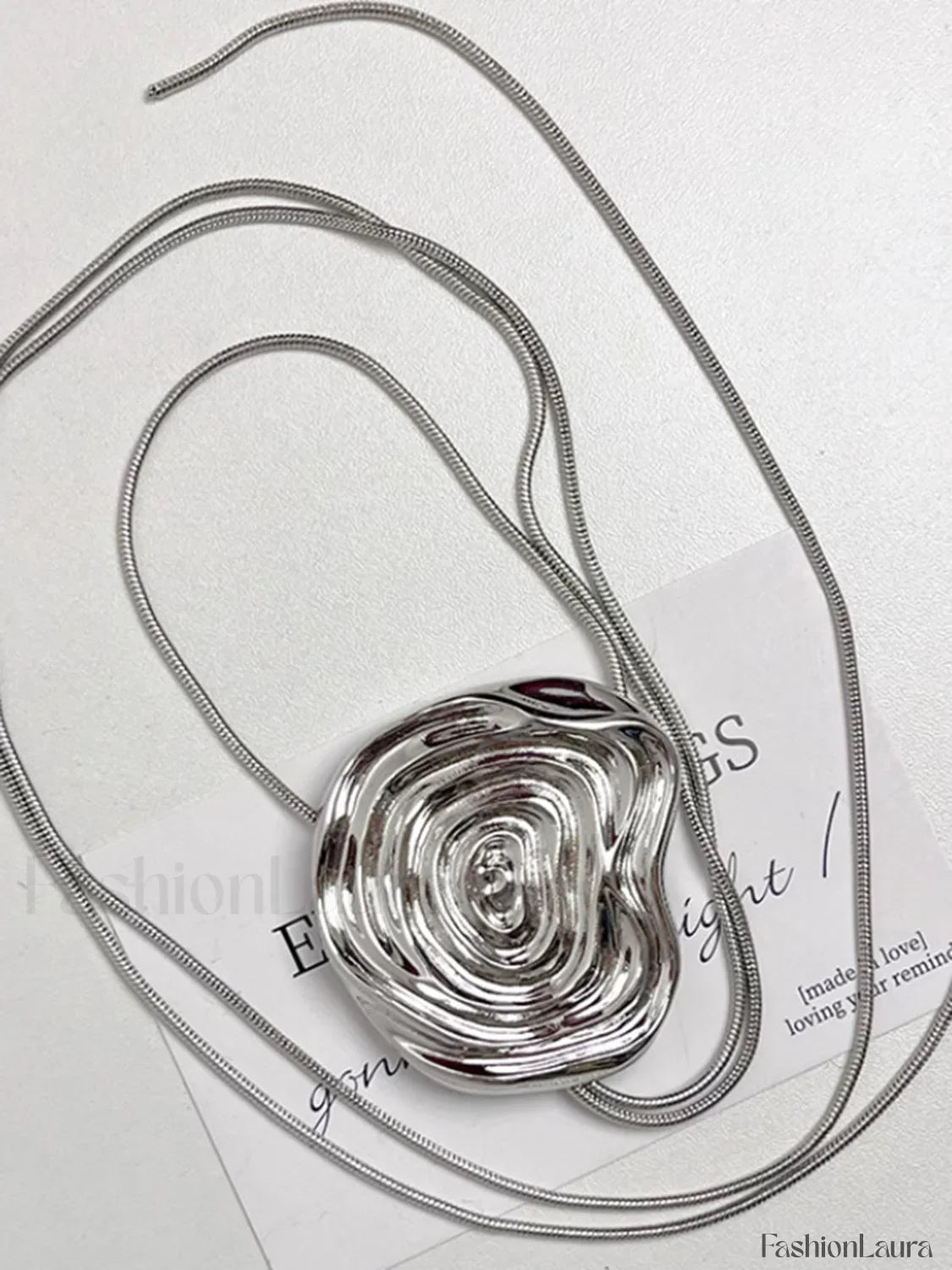 Flower Decor Graceful Drawstring Necklace