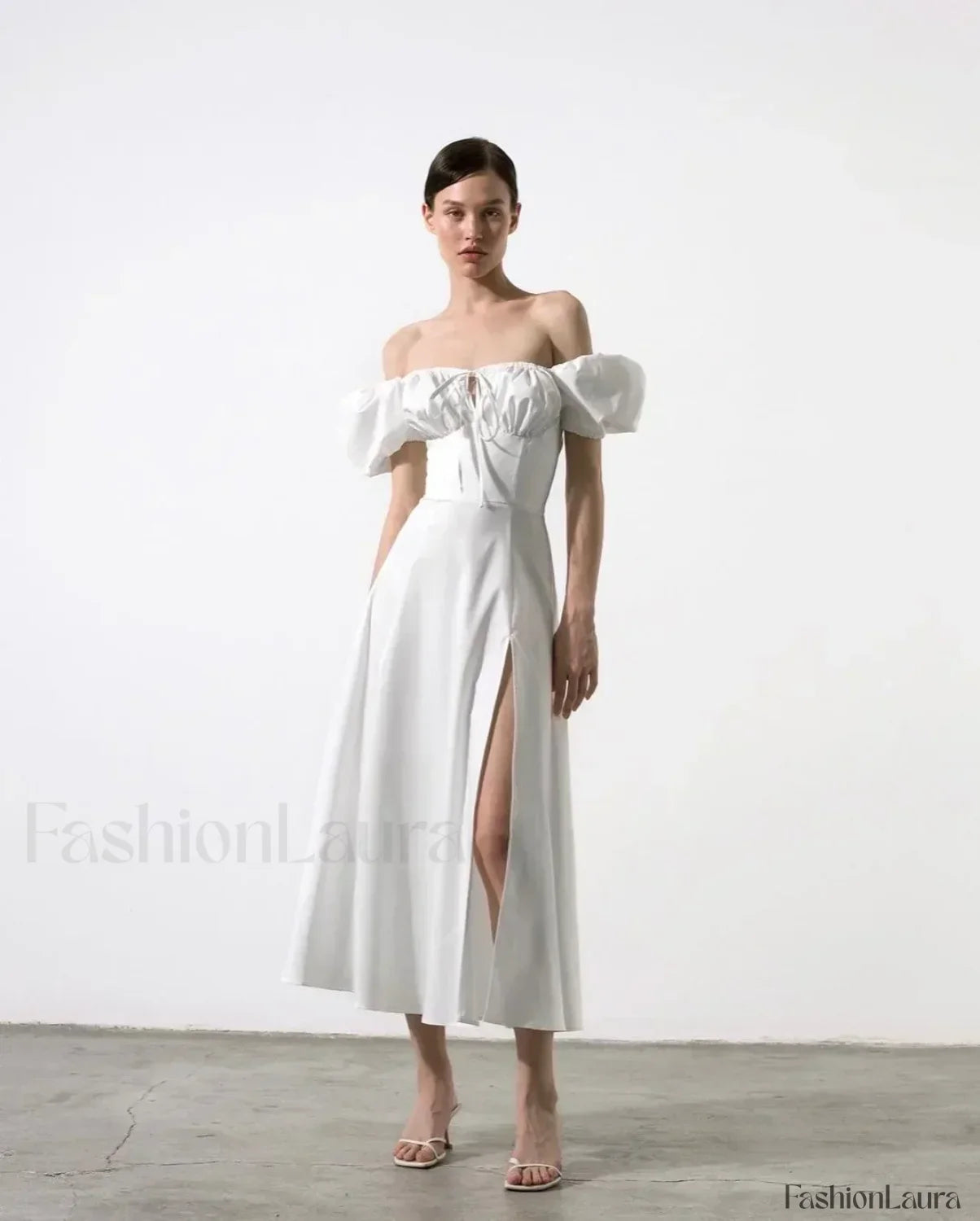 Flower Short Sleeve Maxi Dress