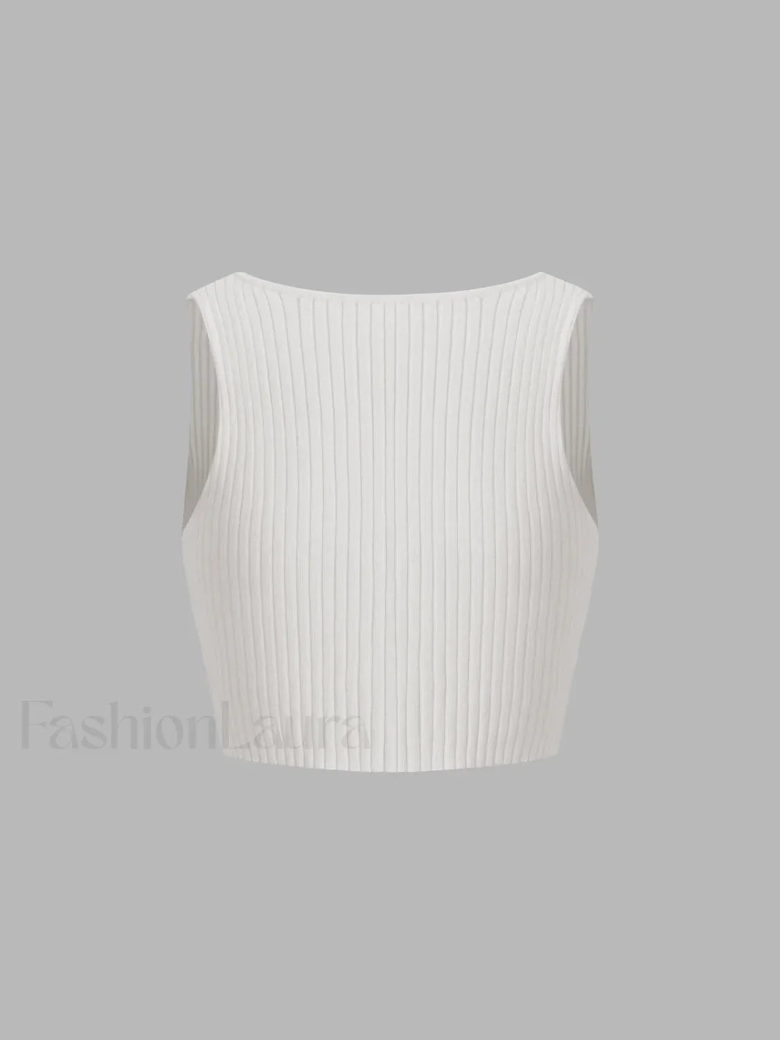 Fly Away Tied Trendy Rib Crop Tank Top