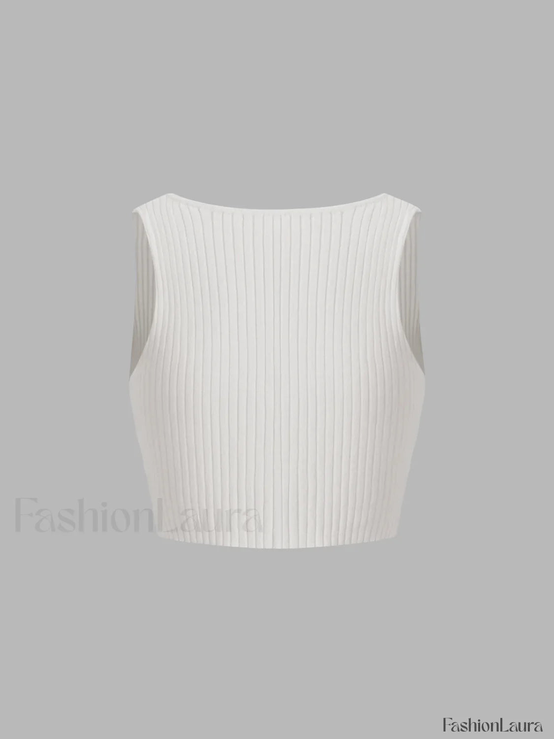 Fly Away Tied Trendy Rib Crop Tank Top