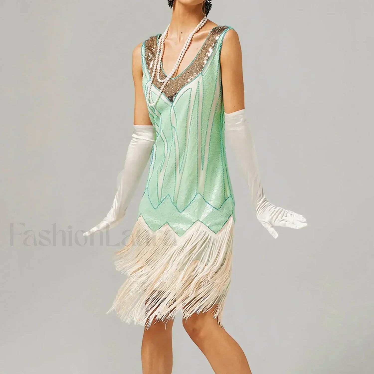 For Women 2024 1920s O-neck Sleeveless Tassel Shinny Glitter Sequin Club Party Vestidos Prom Dress