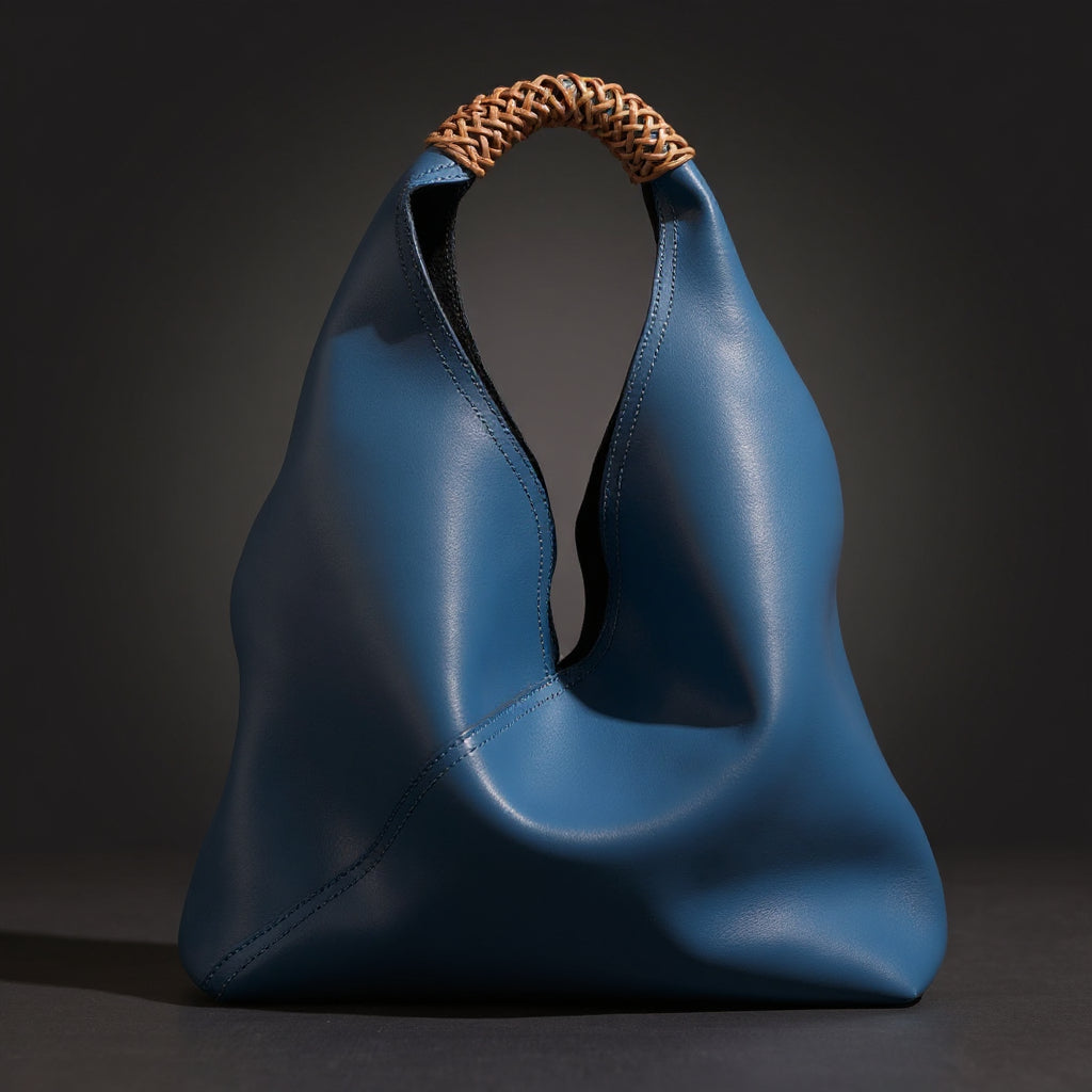 Braided Top Handle Slouchy Hobo Bag