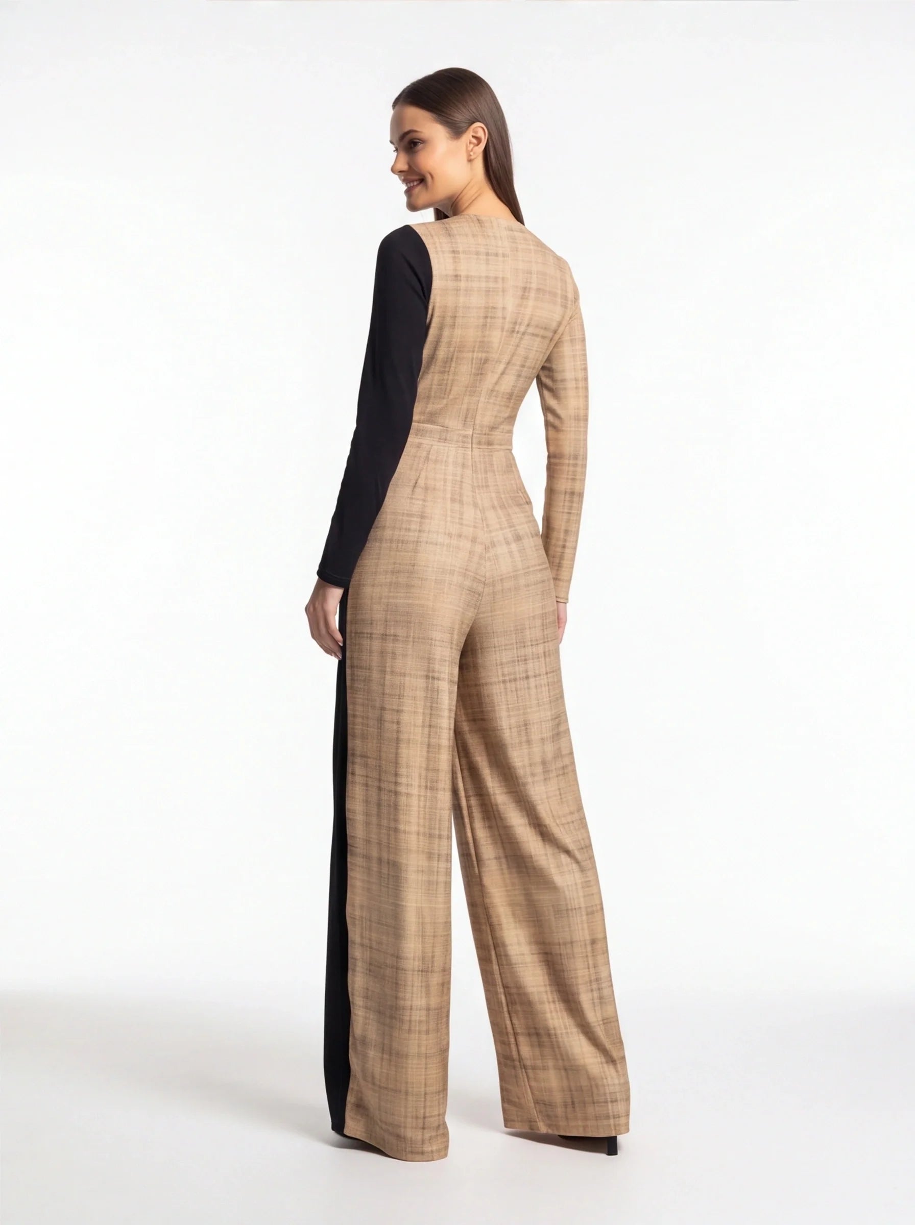 Stylish Colorblock Casual Jumpsuit with Pockets & Adjustable Straps