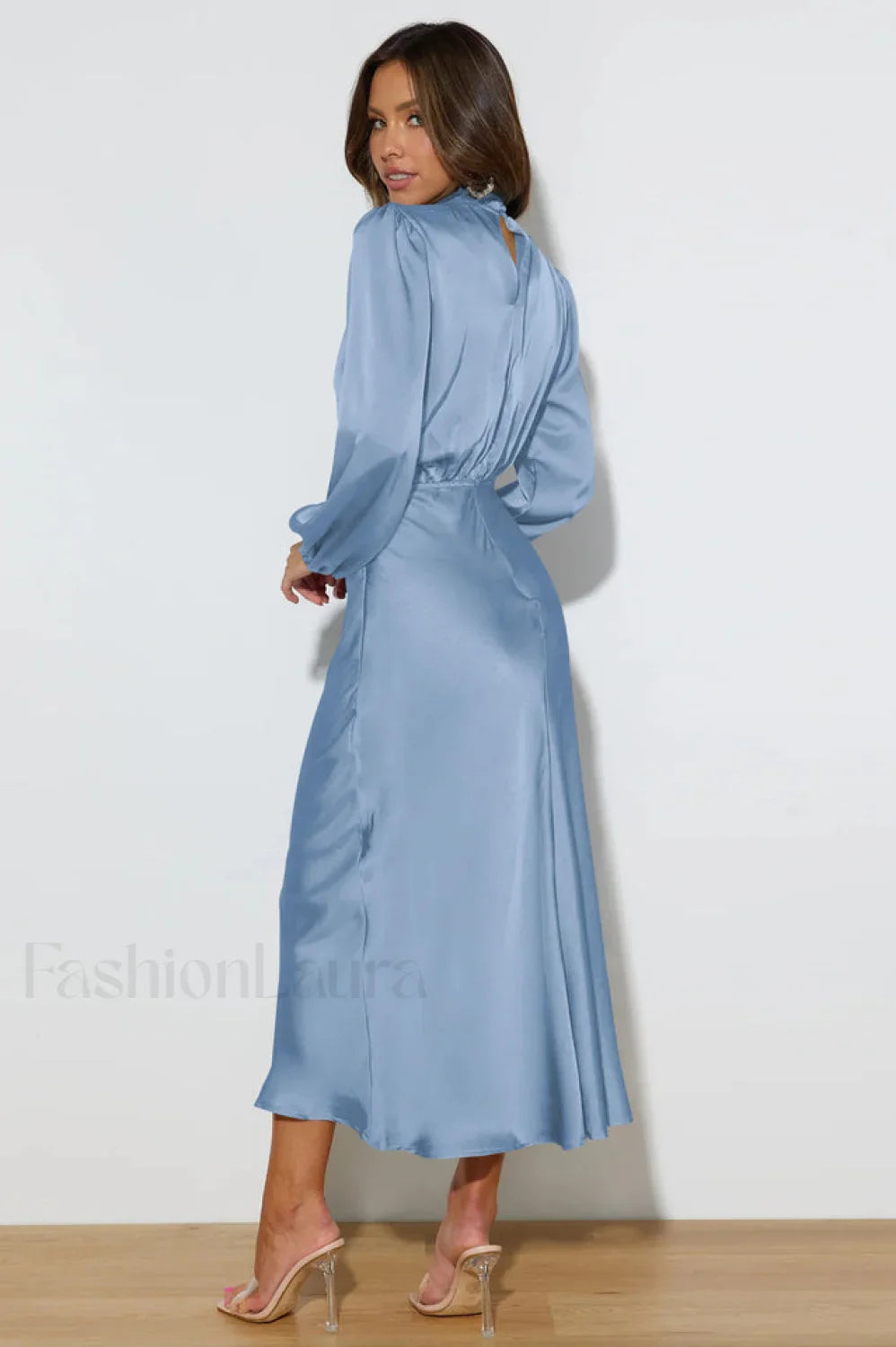 From The Source Charming High Neck Bridal Dress