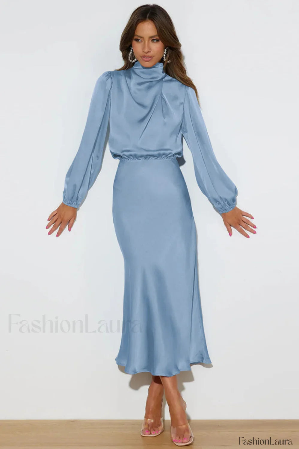 From The Source Charming High Neck Bridal Dress