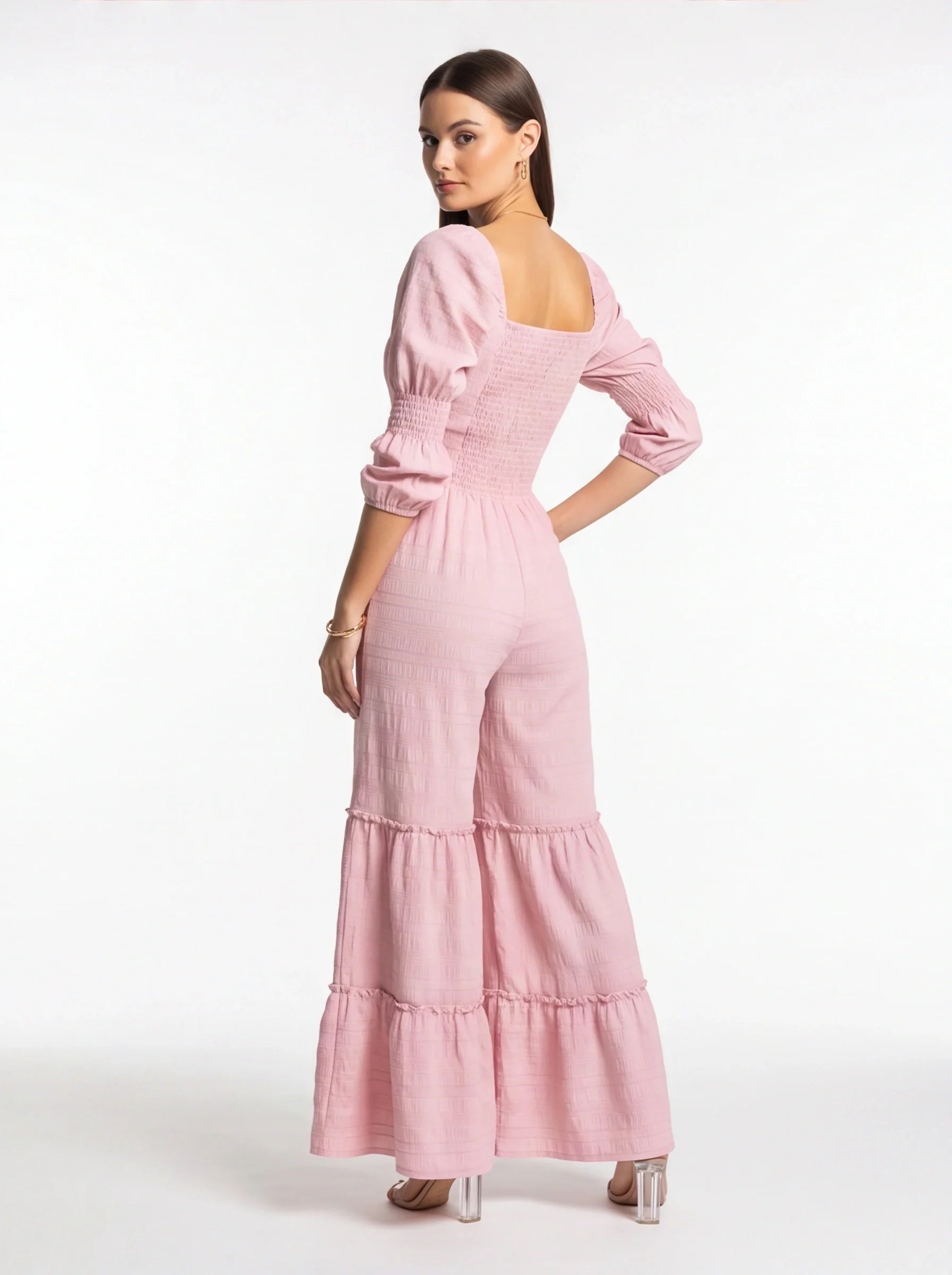 Elegant Wide-Leg Jumpsuit for Women with Pockets & Adjustable Straps