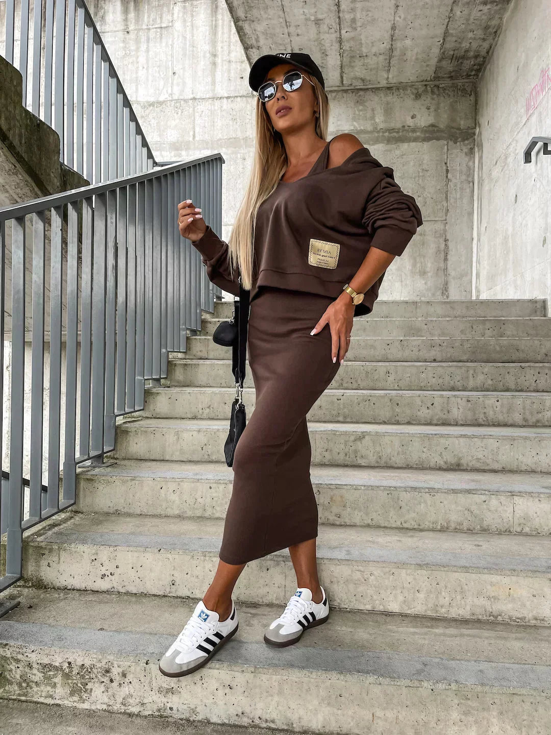 Evodia Dress and Cardigan in a Set for Women Party Night Style
