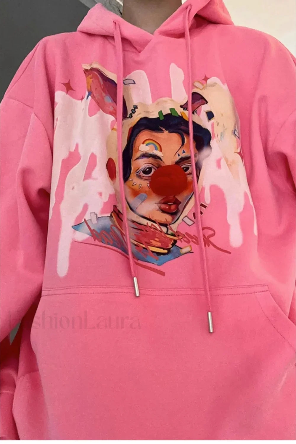 Fun Graphic Clown Print Hoodie