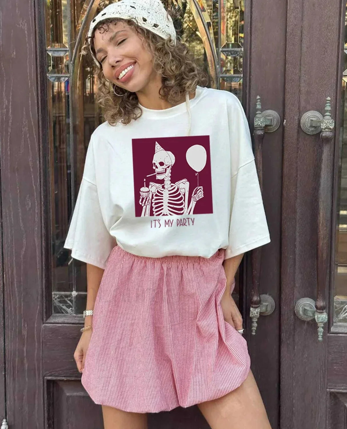 Funny Graphic Printed Cotton T-Shirt