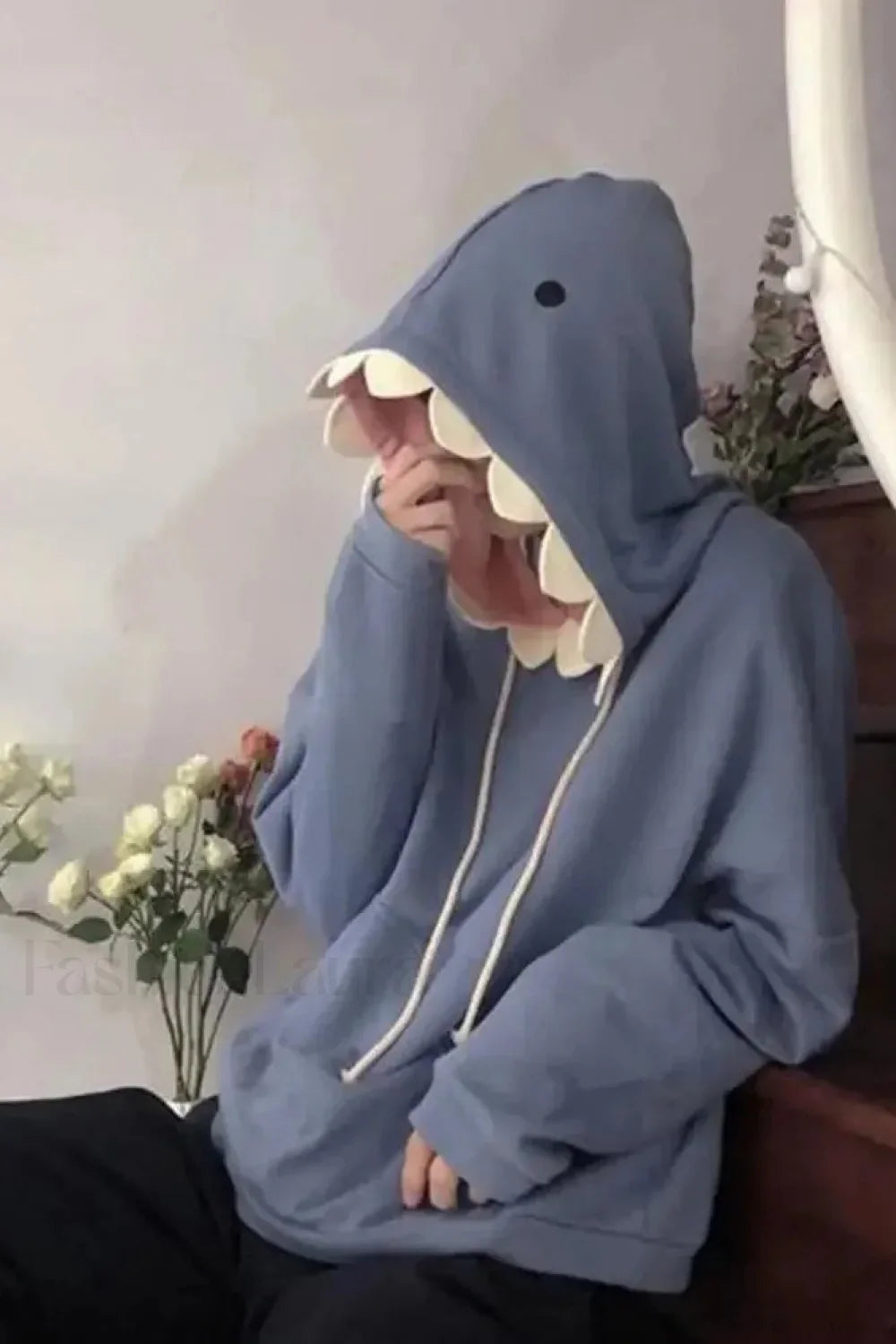Funny Shark Patchwork Hoodie
