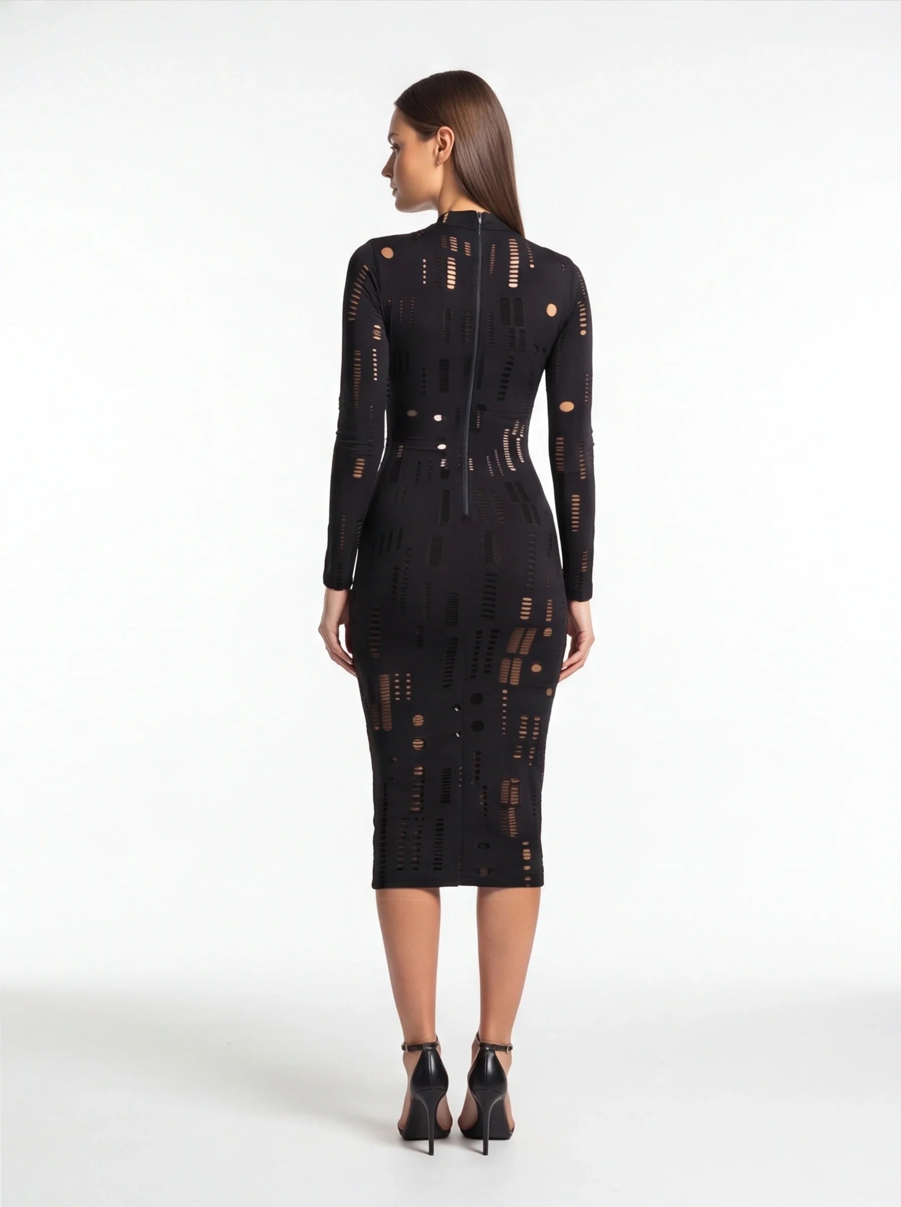Stylish Bodycon Cocktail Dress with Sleeveless Design and Stretch Fit
