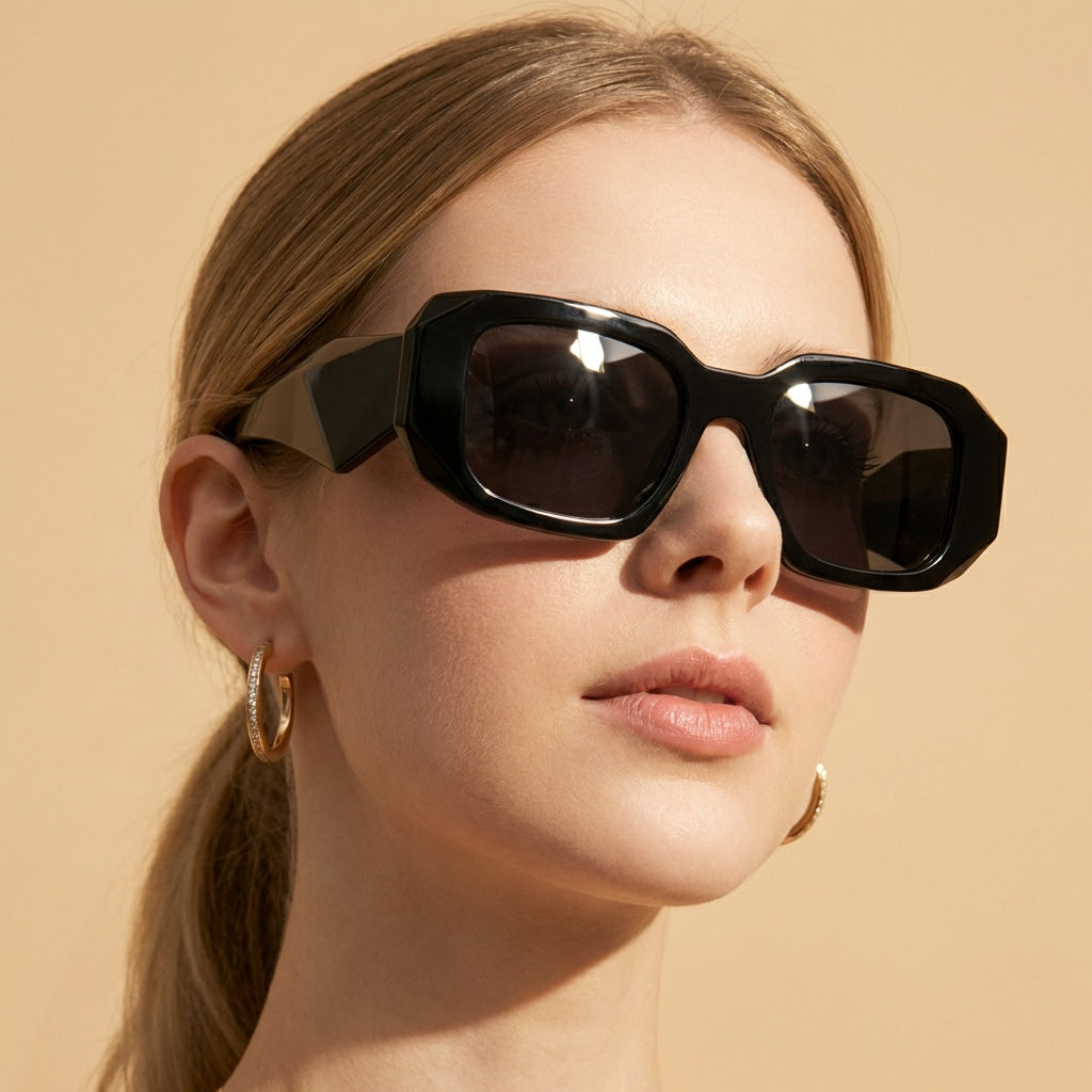 Oversized Hexagon Frame Sunglasses 6