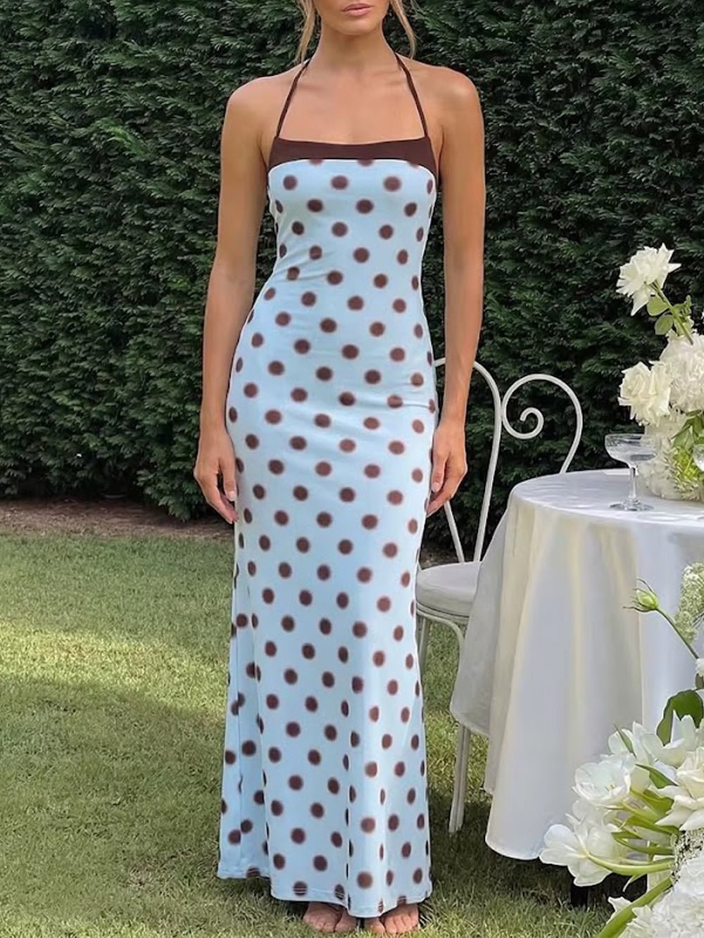 Gemma Polka Dot Maxi Dress