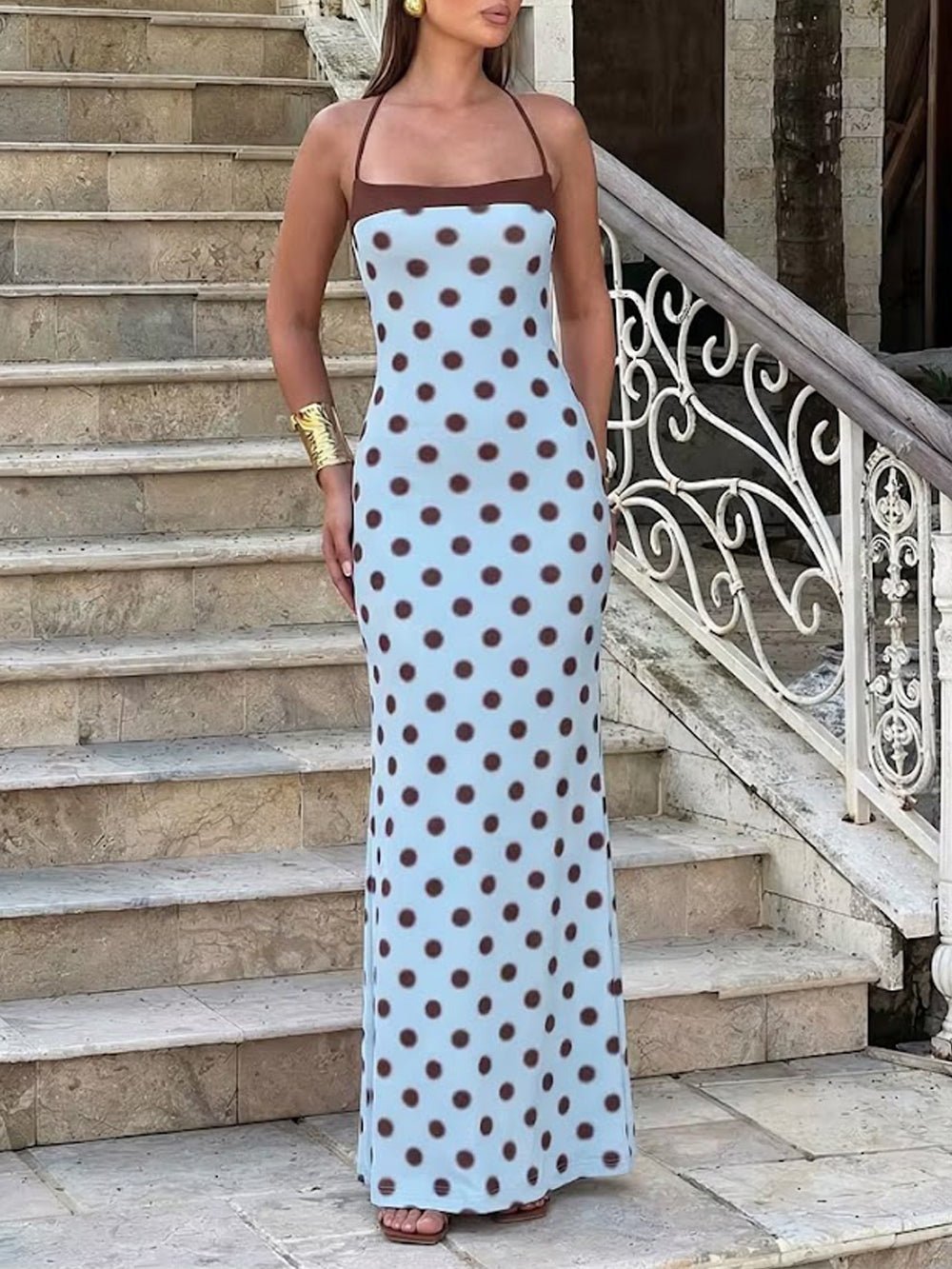 Gemma Polka Dot Maxi Dress