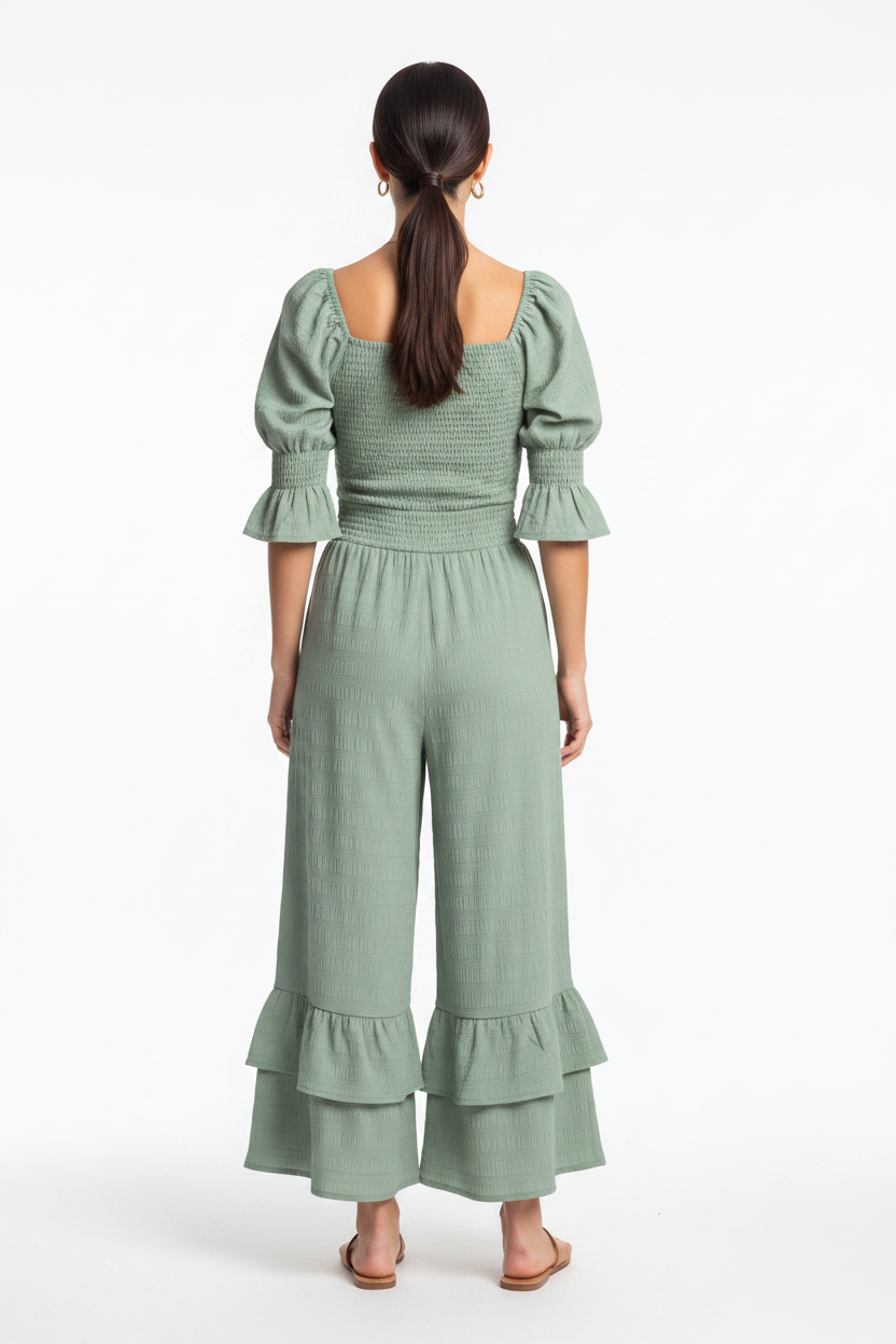 Elegant Wide-Leg Jumpsuit for Women with Pockets & Adjustable Straps