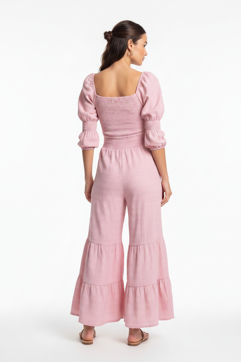 Elegant Wide-Leg Jumpsuit for Women with Pockets & Adjustable Straps