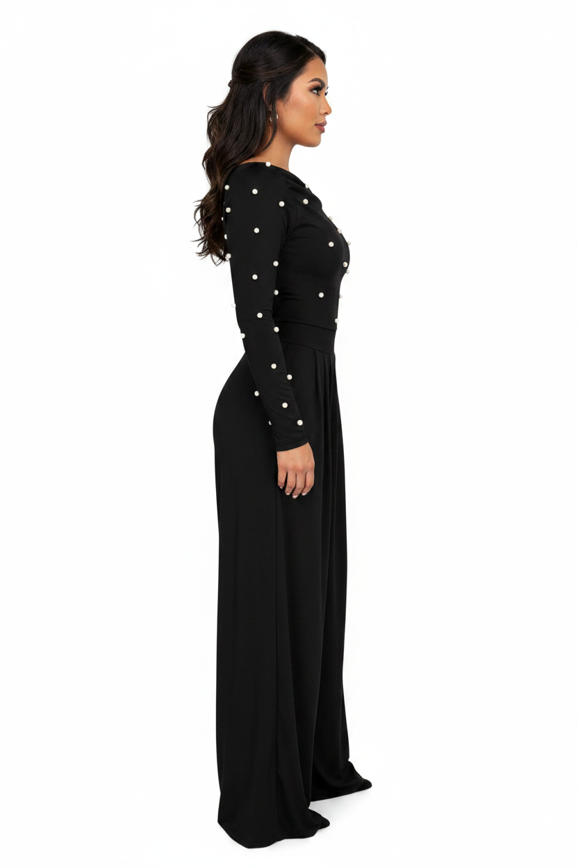 Elegant Black Jumpsuit for Women | Tailored Fit & Versatile Design