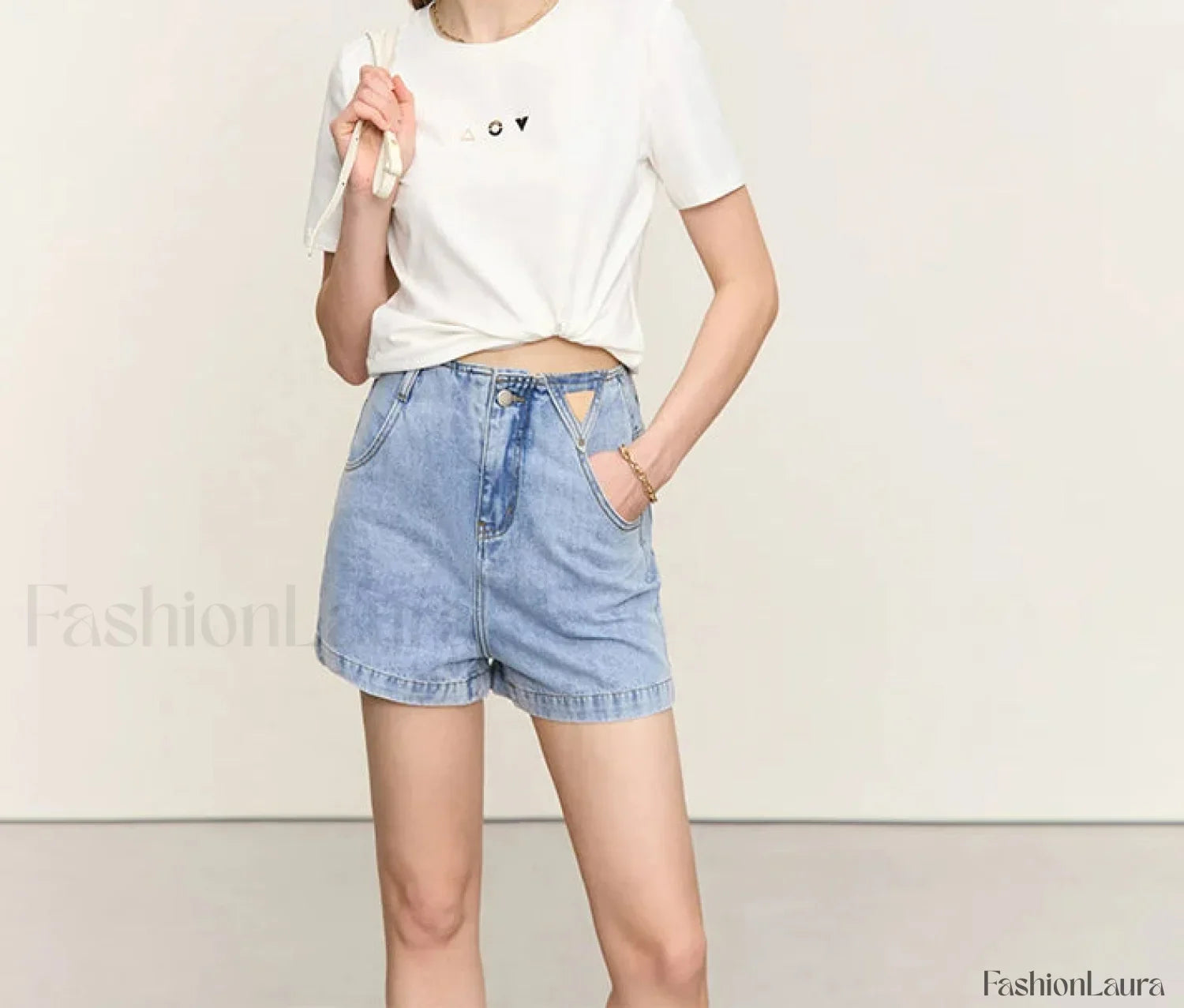 Geometric Print Cotton T-Shirt