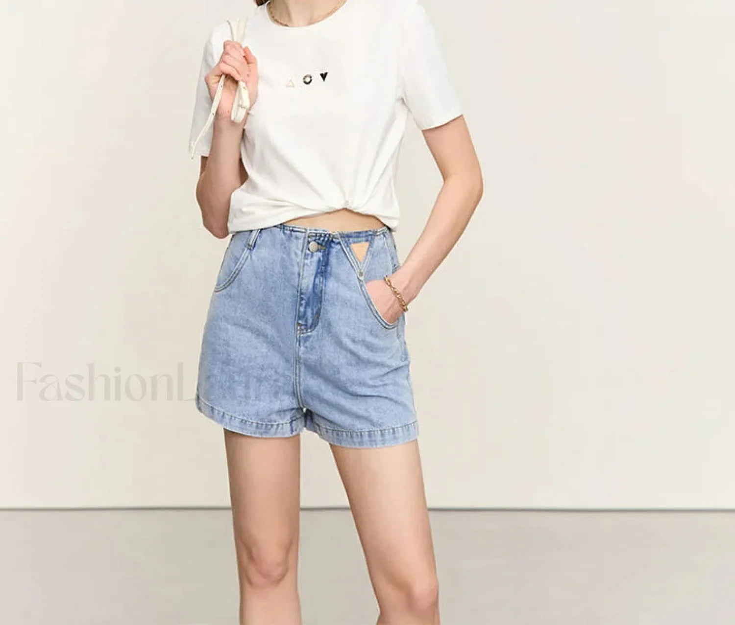 Geometric Print Cotton T-Shirt