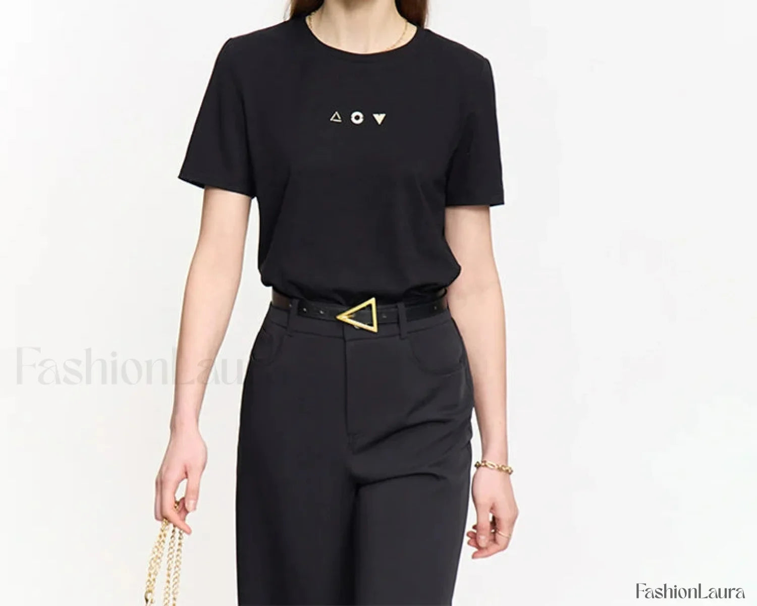 Geometric Print Cotton T-Shirt